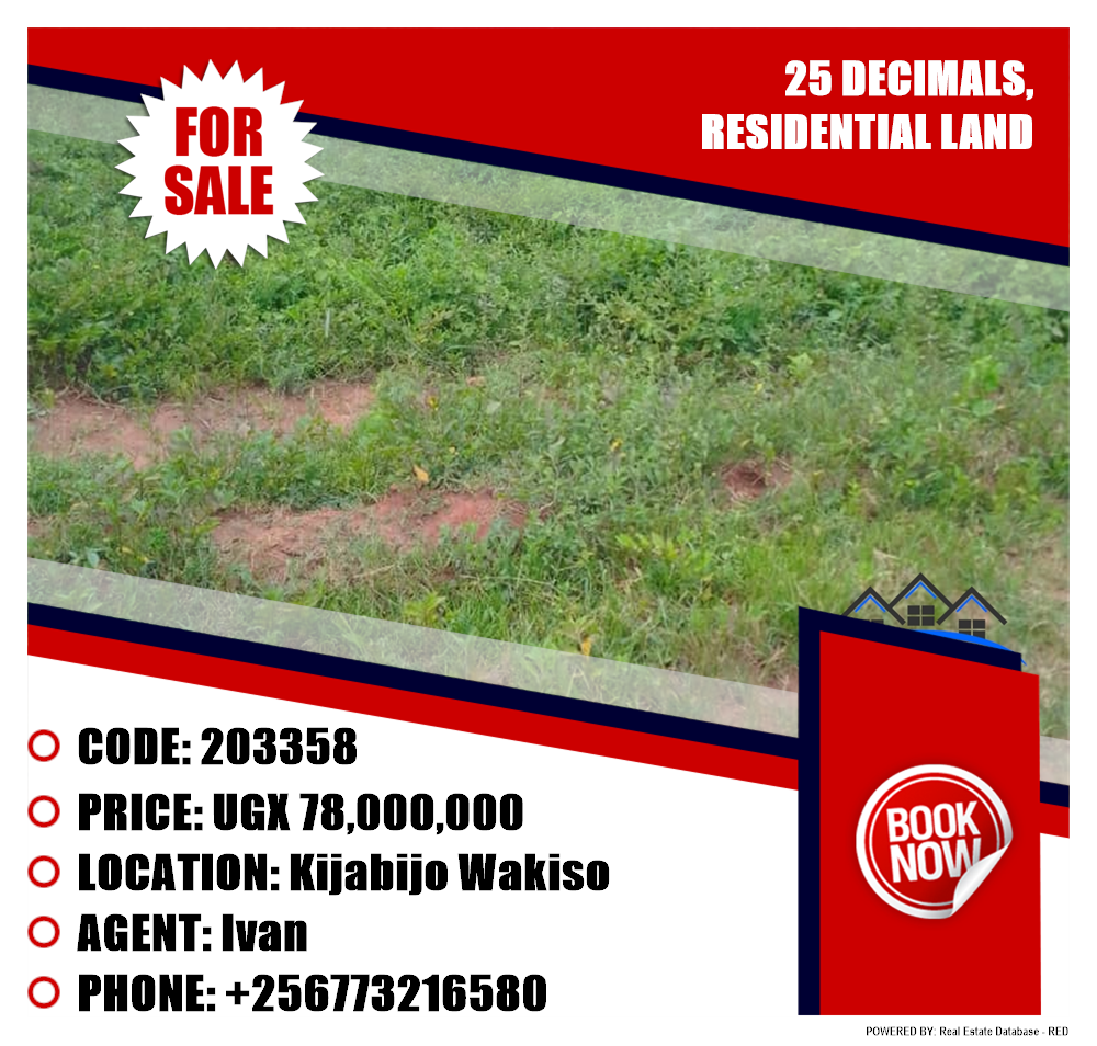 Residential Land  for sale in Kijabijo Wakiso Uganda, code: 203358