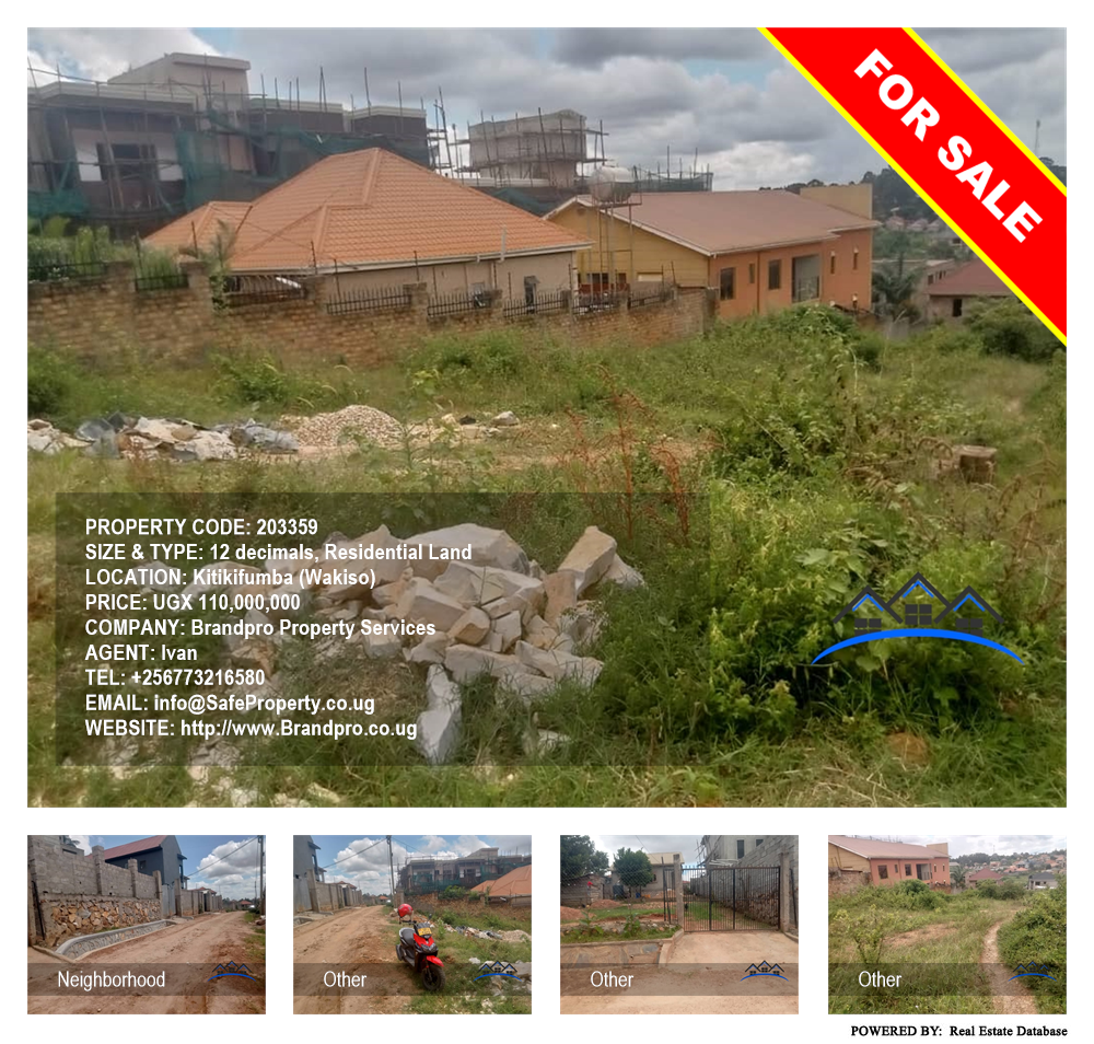 Residential Land  for sale in Kitikifumba Wakiso Uganda, code: 203359