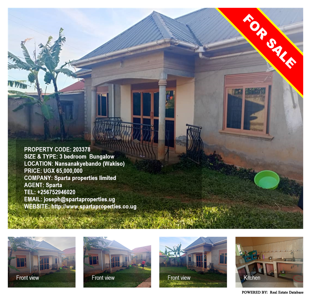 3 bedroom Bungalow  for sale in Nansanakyebando Wakiso Uganda, code: 203378