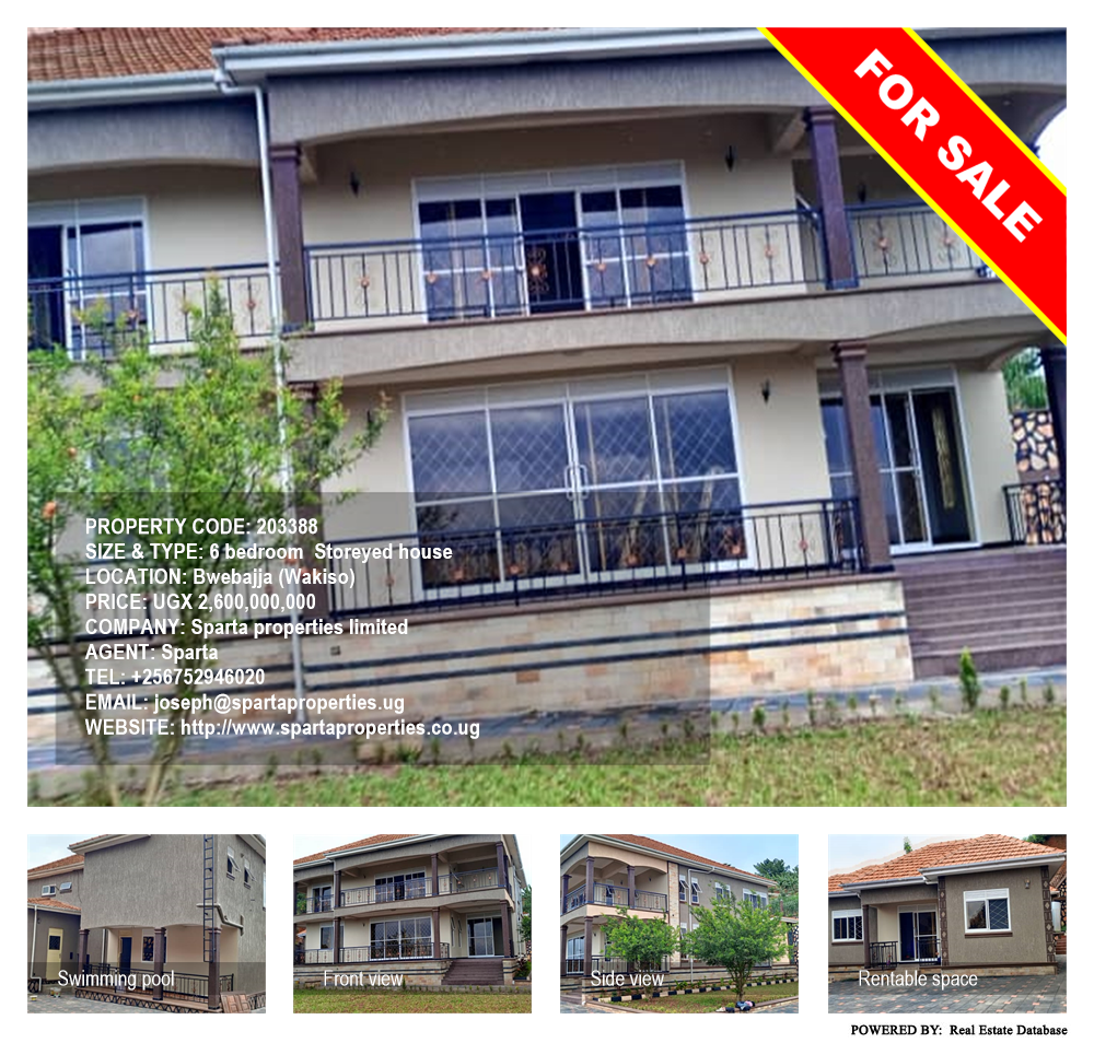 6 bedroom Storeyed house  for sale in Bwebajja Wakiso Uganda, code: 203388