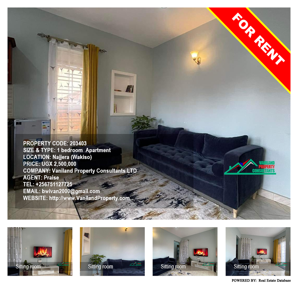 1 bedroom Apartment  for rent in Najjera Wakiso Uganda, code: 203403