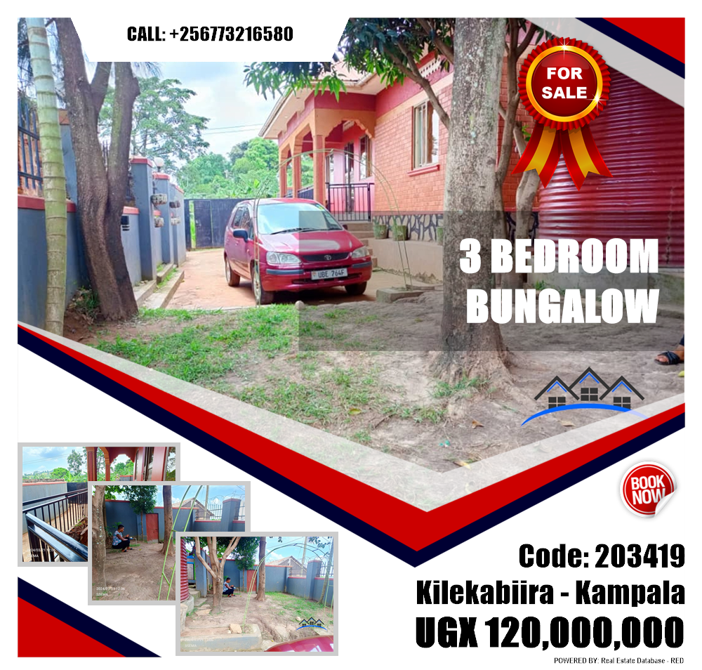 3 bedroom Bungalow  for sale in Kilekabiira Kampala Uganda, code: 203419