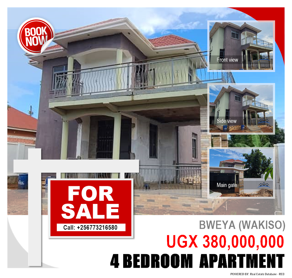 4 bedroom Apartment  for sale in Bweya Wakiso Uganda, code: 203432