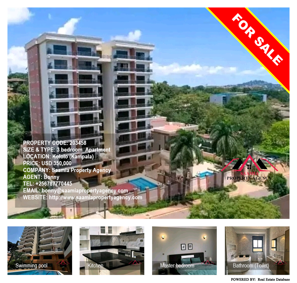 3 bedroom Apartment  for sale in Kololo Kampala Uganda, code: 203458
