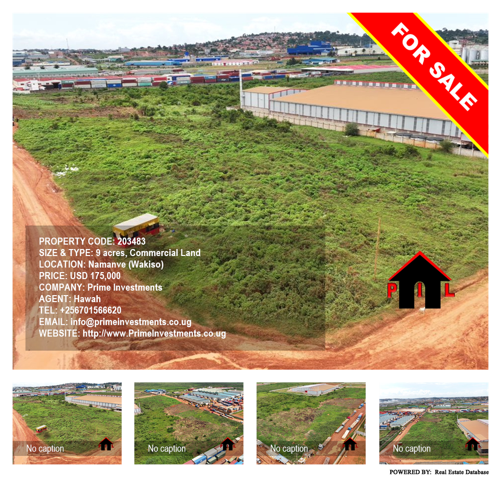 Commercial Land  for sale in Namanve Wakiso Uganda, code: 203483