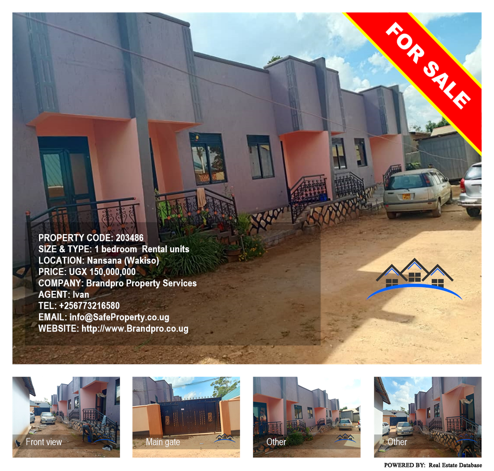 1 bedroom Rental units  for sale in Nansana Wakiso Uganda, code: 203486