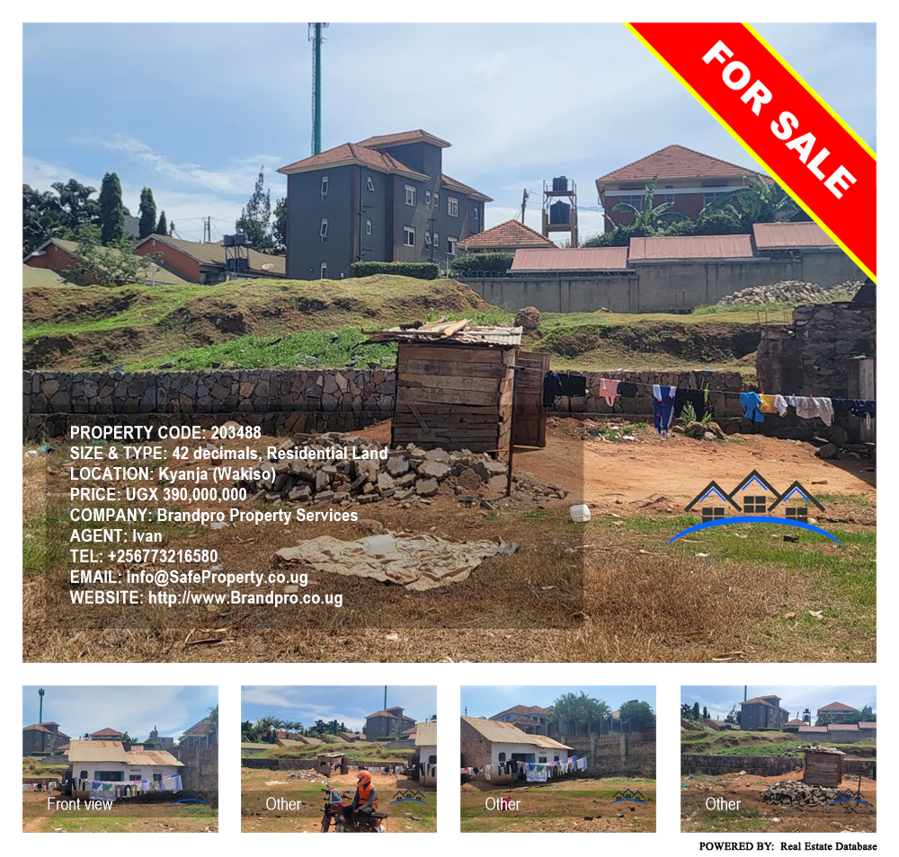 Residential Land  for sale in Kyanja Wakiso Uganda, code: 203488