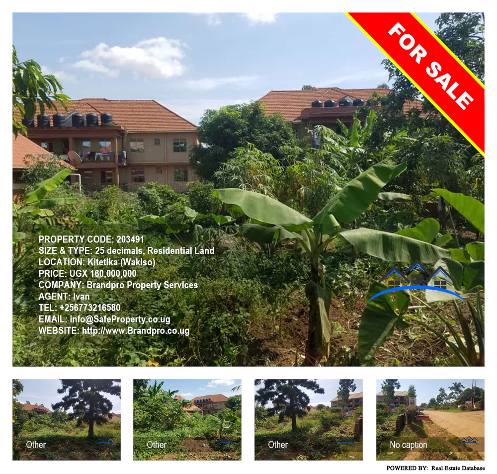 Residential Land  for sale in Kitetika Wakiso Uganda, code: 203491