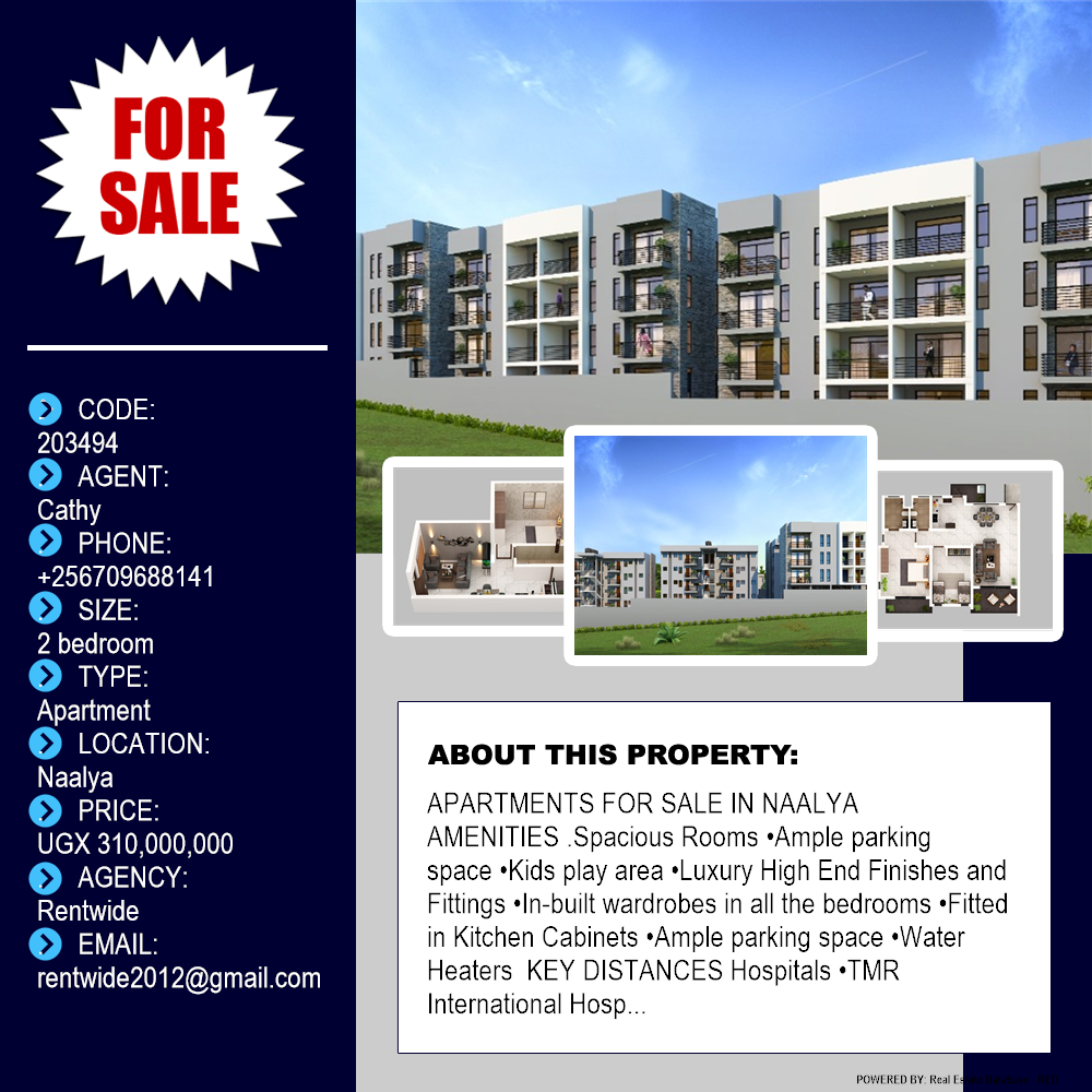 2 bedroom Apartment  for sale in Naalya Wakiso Uganda, code: 203494
