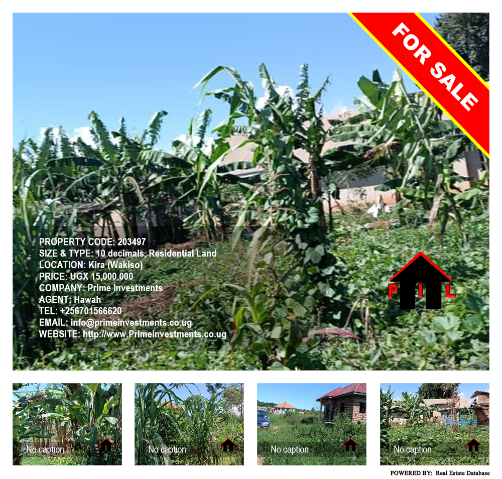 Residential Land  for sale in Kira Wakiso Uganda, code: 203497