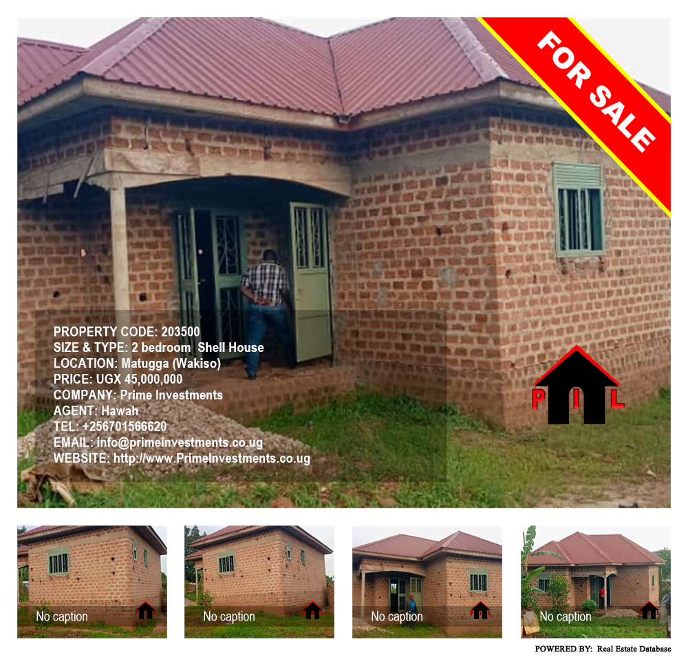 2 bedroom Shell House  for sale in Matugga Wakiso Uganda, code: 203500