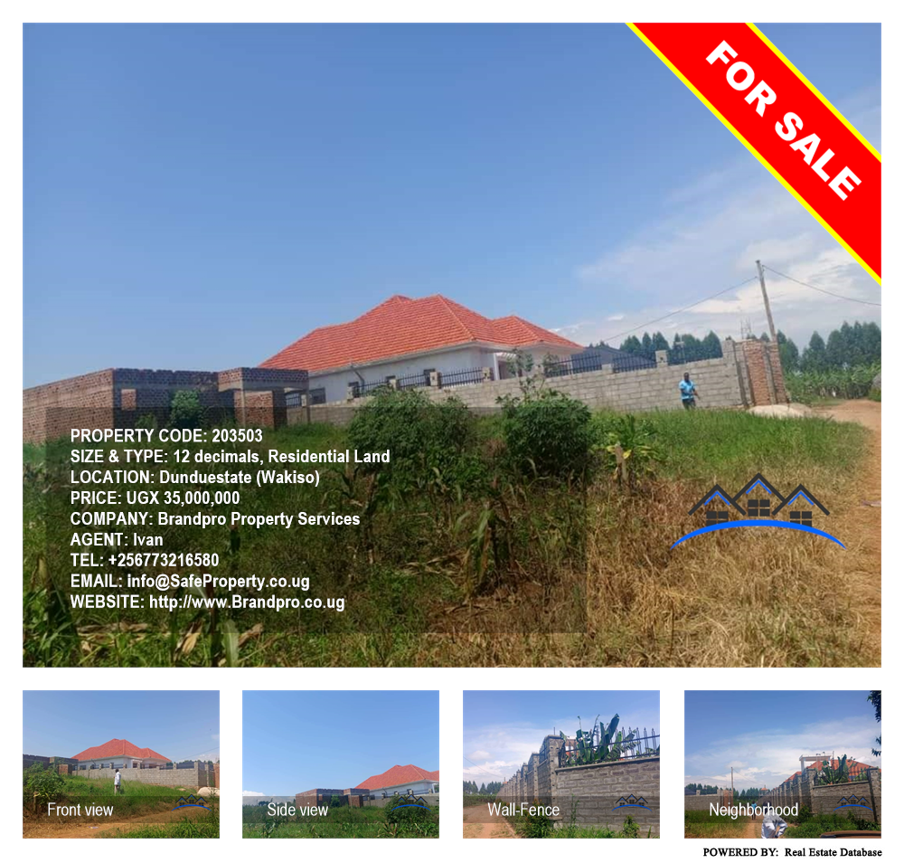 Residential Land  for sale in Dunduestate Wakiso Uganda, code: 203503