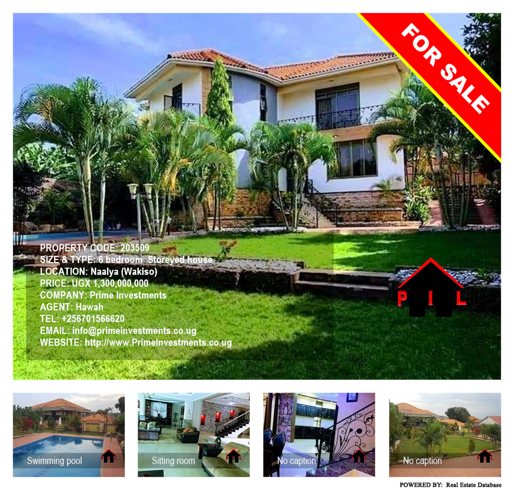 6 bedroom Storeyed house  for sale in Naalya Wakiso Uganda, code: 203509