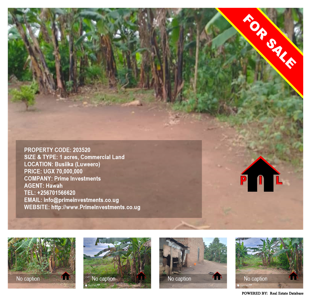 Commercial Land  for sale in Busiika Luweero Uganda, code: 203520