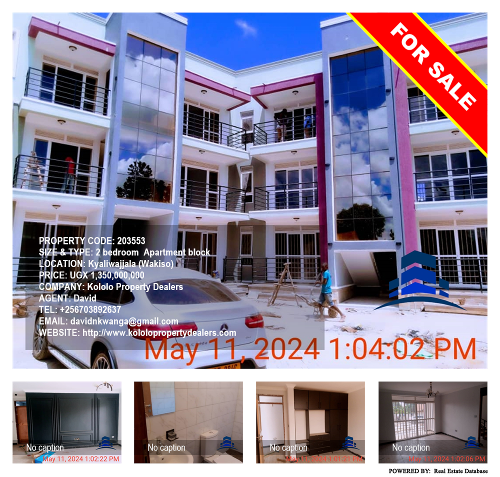 2 bedroom Apartment block  for sale in Kyaliwajjala Wakiso Uganda, code: 203553