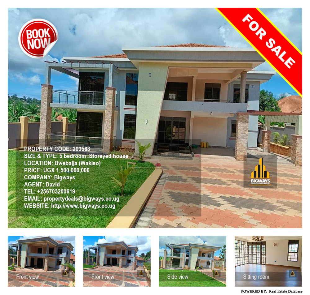 5 bedroom Storeyed house  for sale in Bwebajja Wakiso Uganda, code: 203563