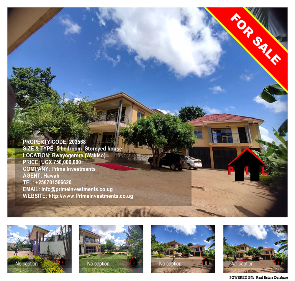 5 bedroom Storeyed house  for sale in Bweyogerere Wakiso Uganda, code: 203568