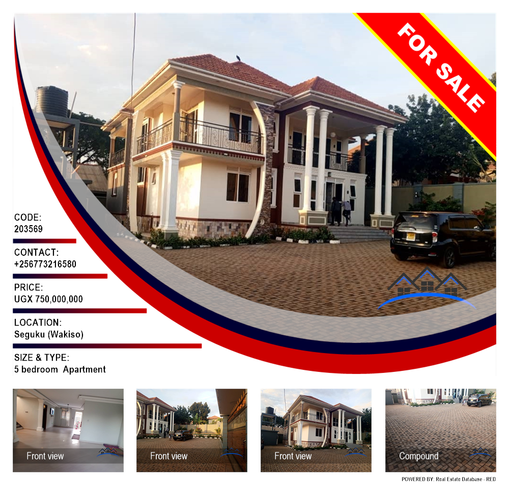 5 bedroom Apartment  for sale in Seguku Wakiso Uganda, code: 203569