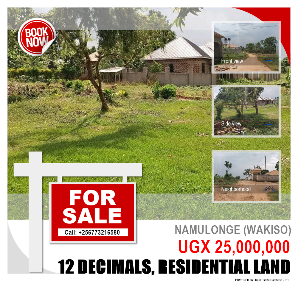 Residential Land  for sale in Namulonge Wakiso Uganda, code: 203605