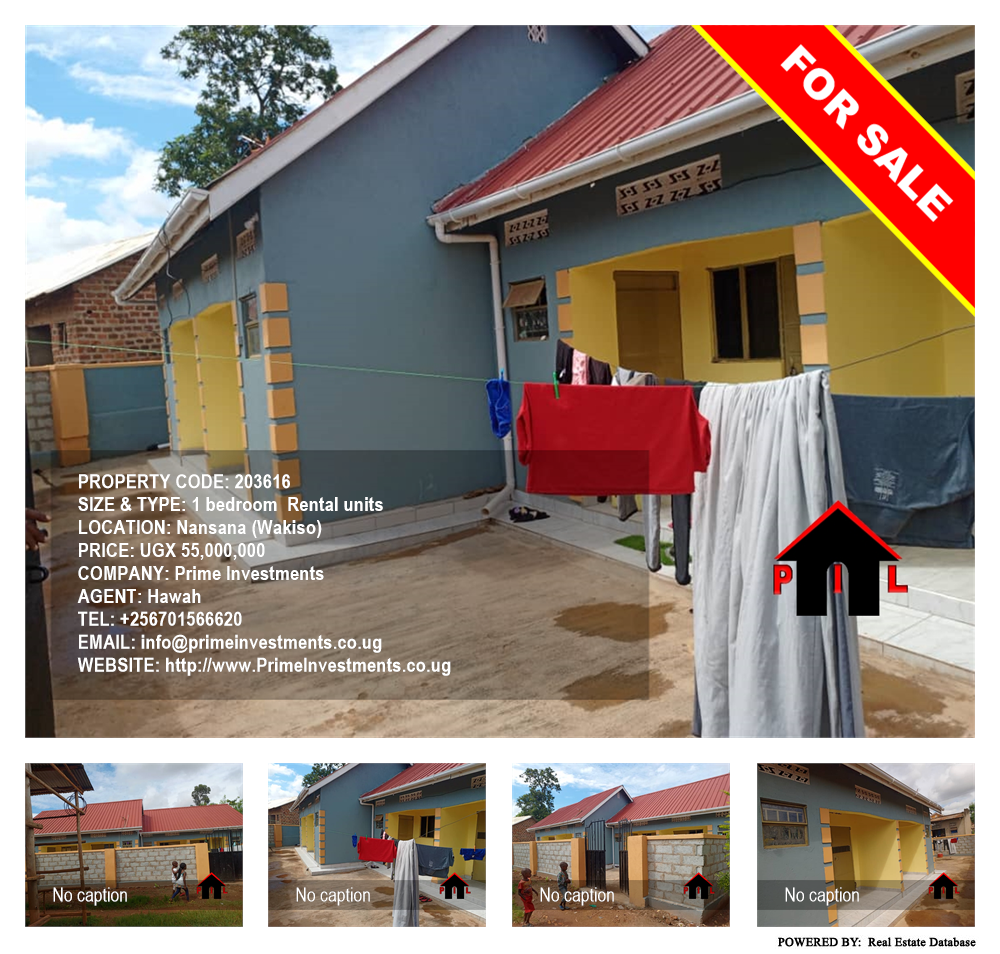 1 bedroom Rental units  for sale in Nansana Wakiso Uganda, code: 203616