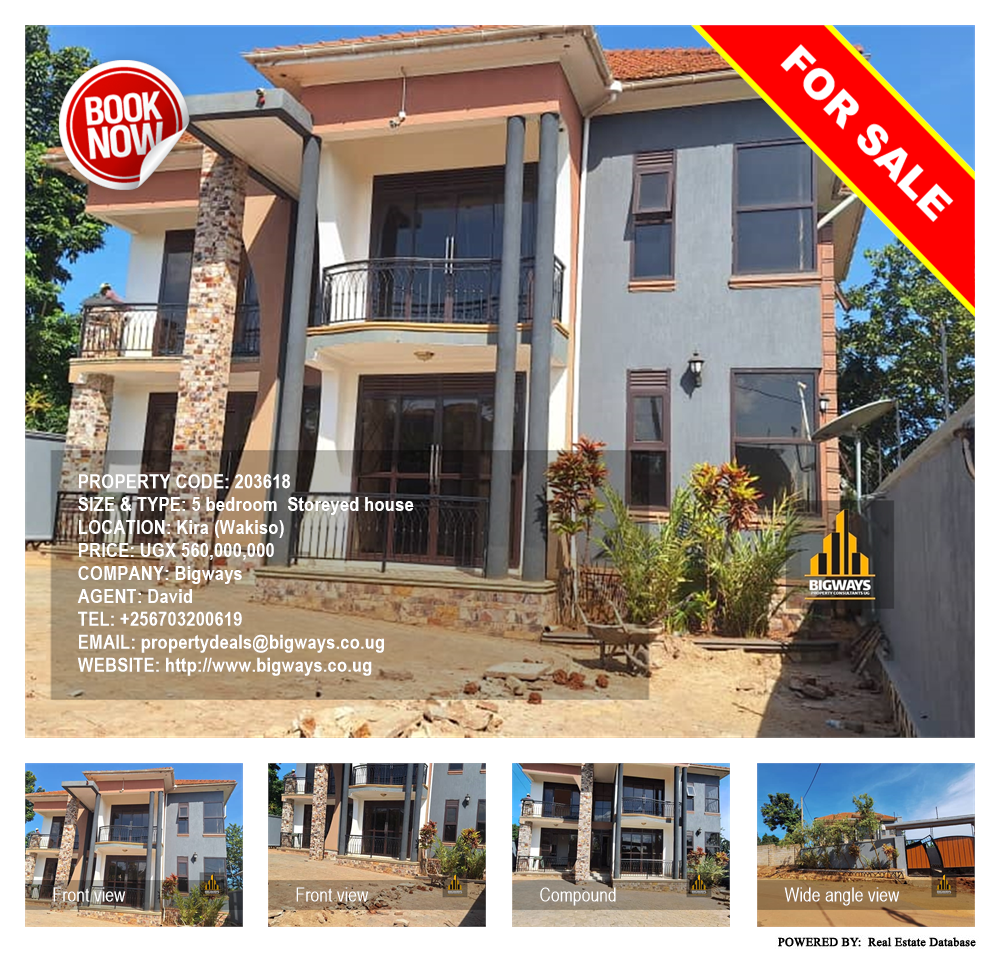 5 bedroom Storeyed house  for sale in Kira Wakiso Uganda, code: 203618
