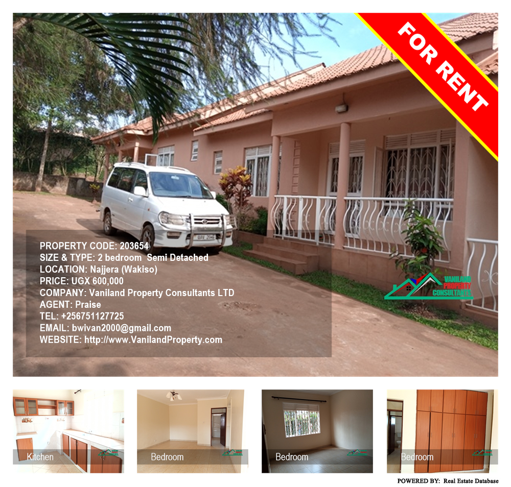 2 bedroom Semi Detached  for rent in Najjera Wakiso Uganda, code: 203654