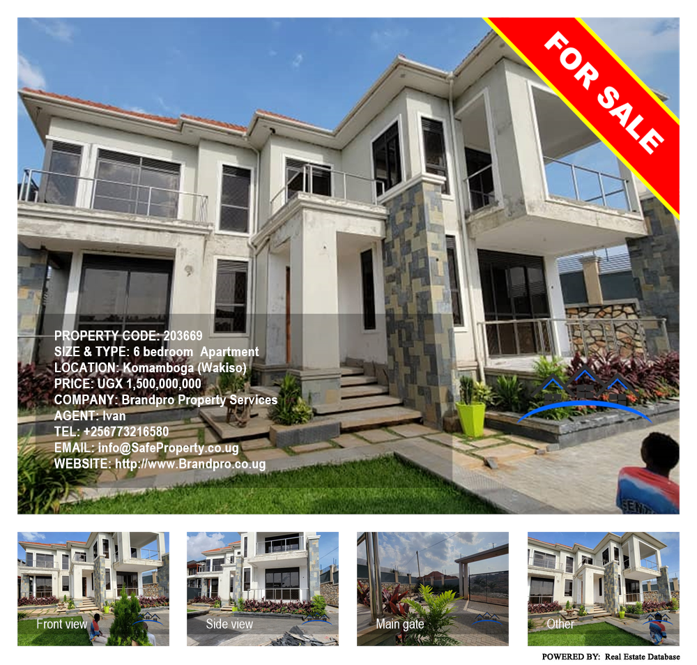 6 bedroom Apartment  for sale in Komamboga Wakiso Uganda, code: 203669