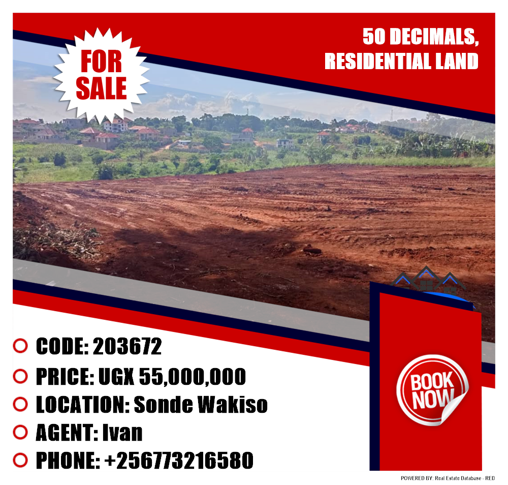 Residential Land  for sale in Sonde Wakiso Uganda, code: 203672