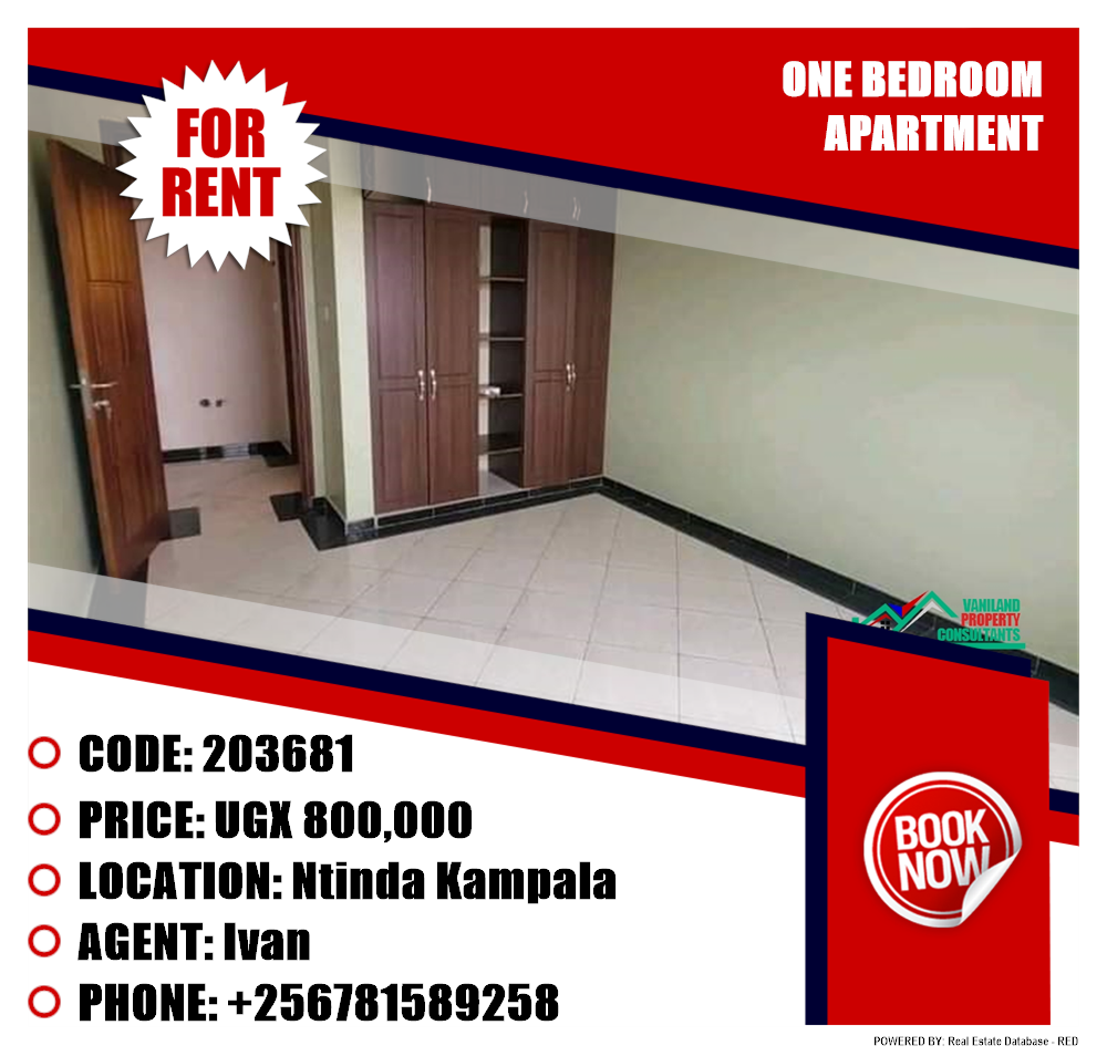 1 bedroom Apartment  for rent in Ntinda Kampala Uganda, code: 203681