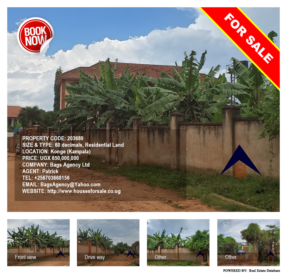 Residential Land  for sale in Konge Kampala Uganda, code: 203689