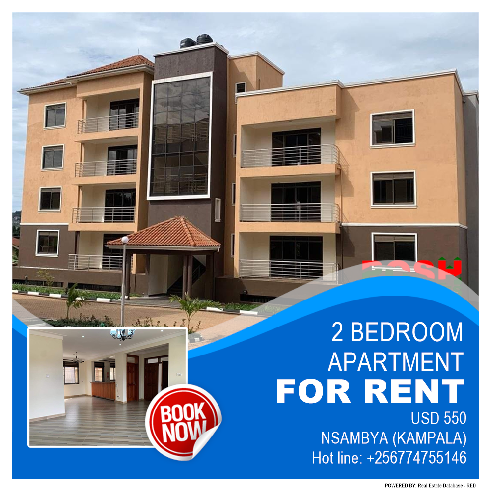 2 bedroom Apartment  for rent in Nsambya Kampala Uganda, code: 203696