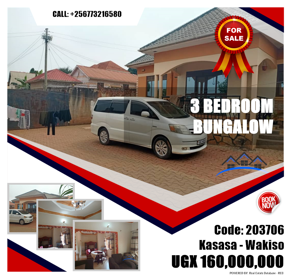 3 bedroom Bungalow  for sale in Kasasa Wakiso Uganda, code: 203706