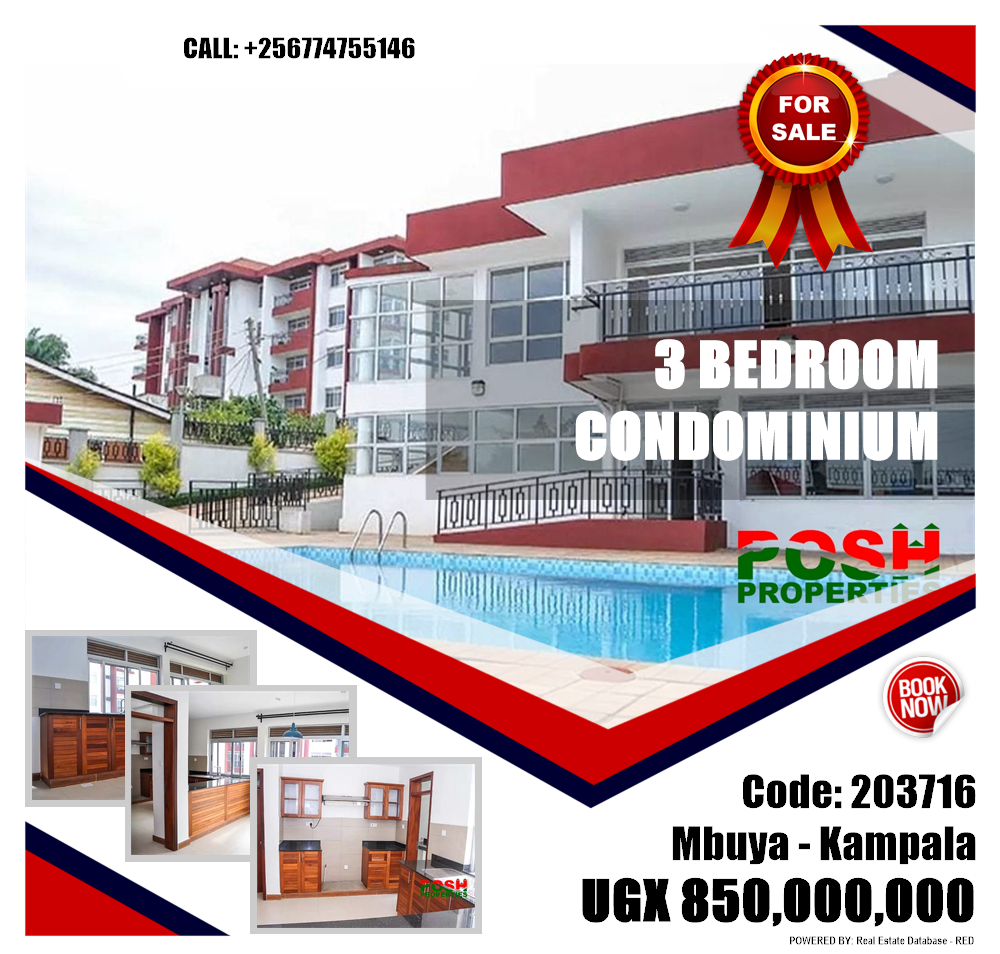 3 bedroom Condominium  for sale in Mbuya Kampala Uganda, code: 203716