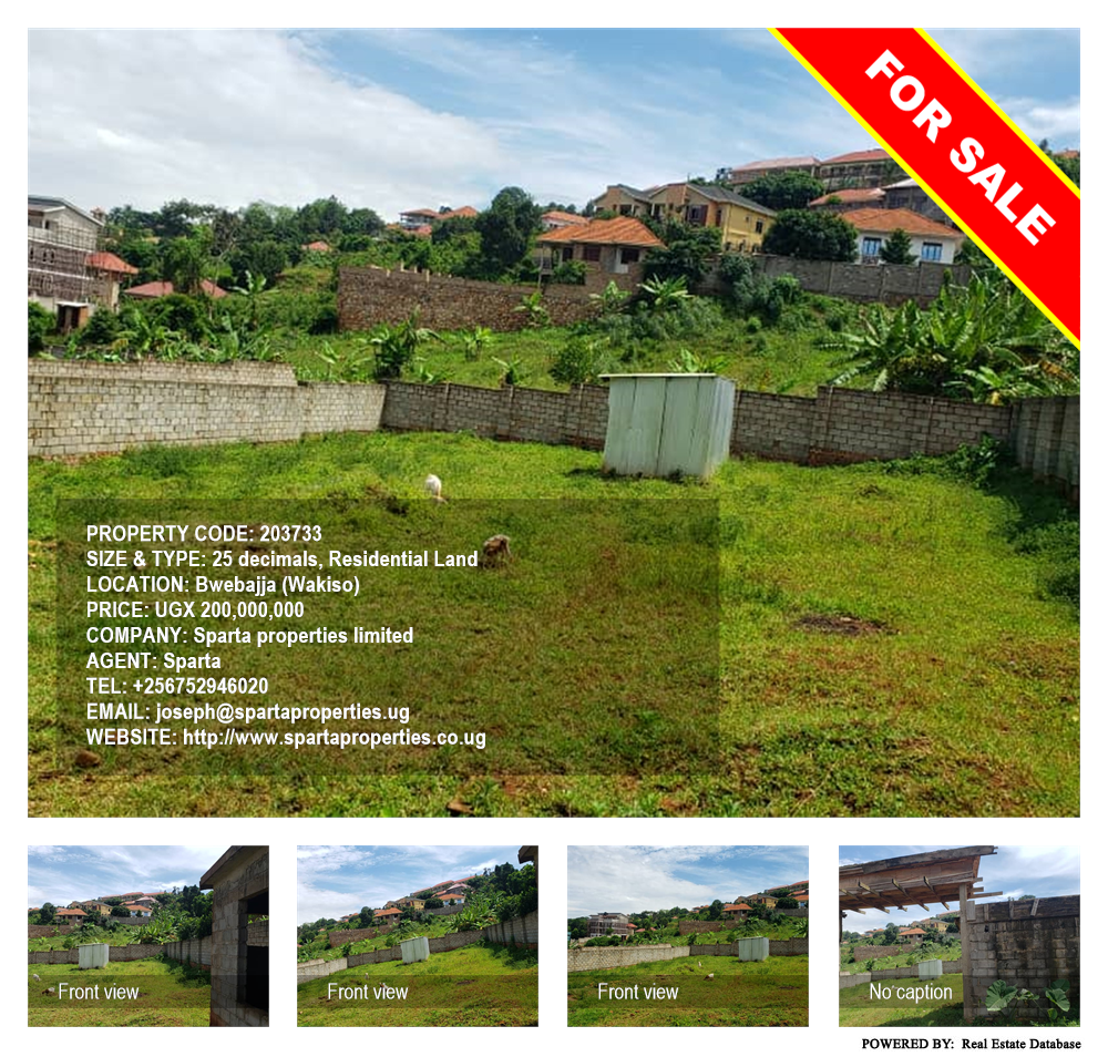 Residential Land  for sale in Bwebajja Wakiso Uganda, code: 203733