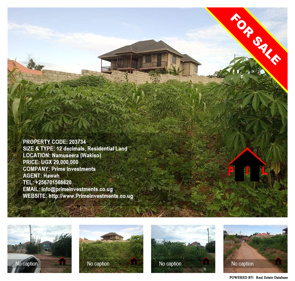 Residential Land  for sale in Namuseera Wakiso Uganda, code: 203734