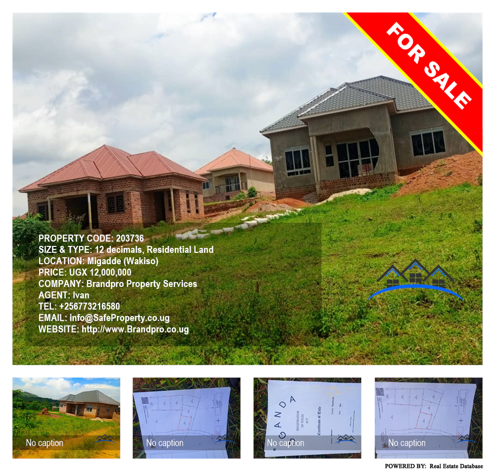 Residential Land  for sale in Migadde Wakiso Uganda, code: 203736