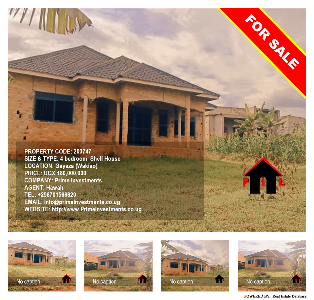 4 bedroom Shell House  for sale in Gayaza Wakiso Uganda, code: 203747