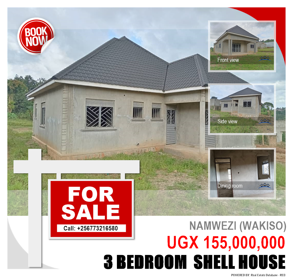 3 bedroom Shell House  for sale in Namwezi Wakiso Uganda, code: 203752