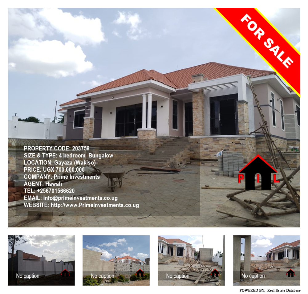 4 bedroom Bungalow  for sale in Gayaza Wakiso Uganda, code: 203759