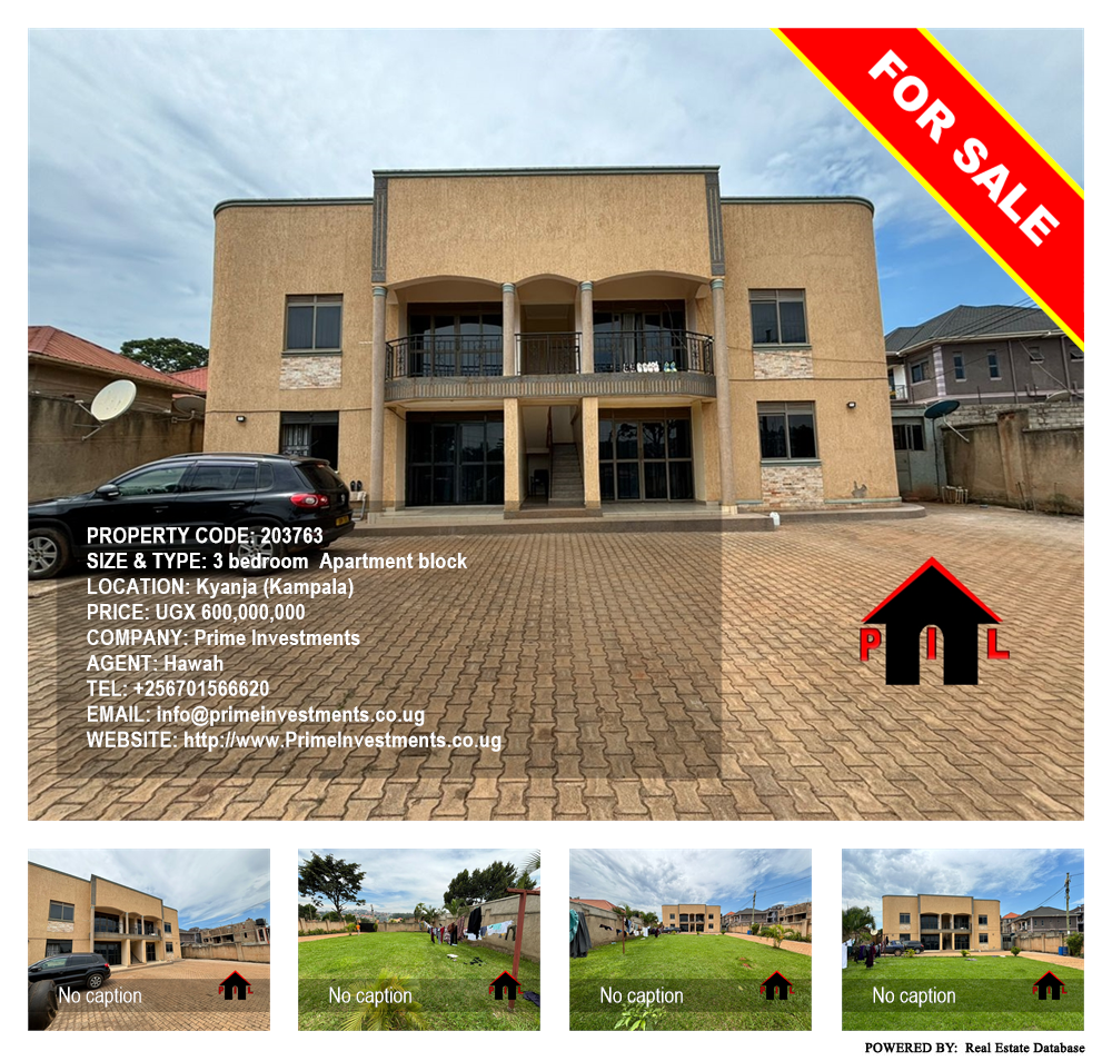 3 bedroom Apartment block  for sale in Kyanja Kampala Uganda, code: 203763