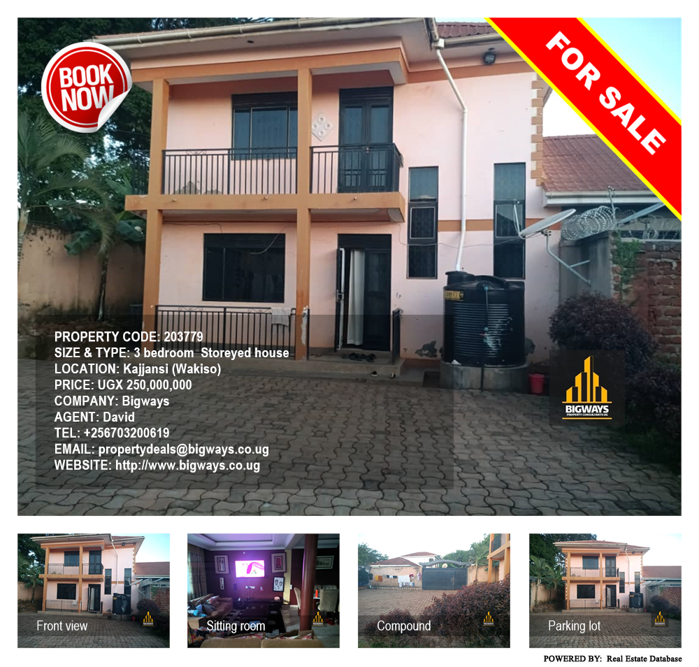 3 bedroom Storeyed house  for sale in Kajjansi Wakiso Uganda, code: 203779