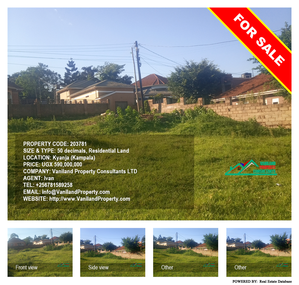 Residential Land  for sale in Kyanja Kampala Uganda, code: 203781