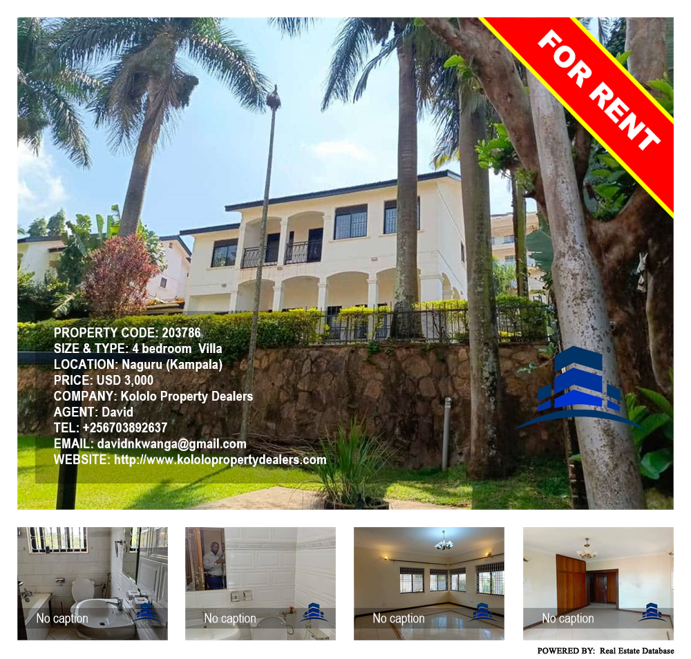 4 bedroom Villa  for rent in Naguru Kampala Uganda, code: 203786