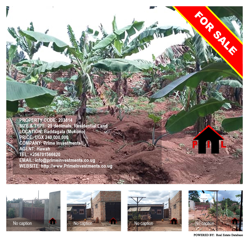 Residential Land  for sale in Baddagala Mukono Uganda, code: 203814