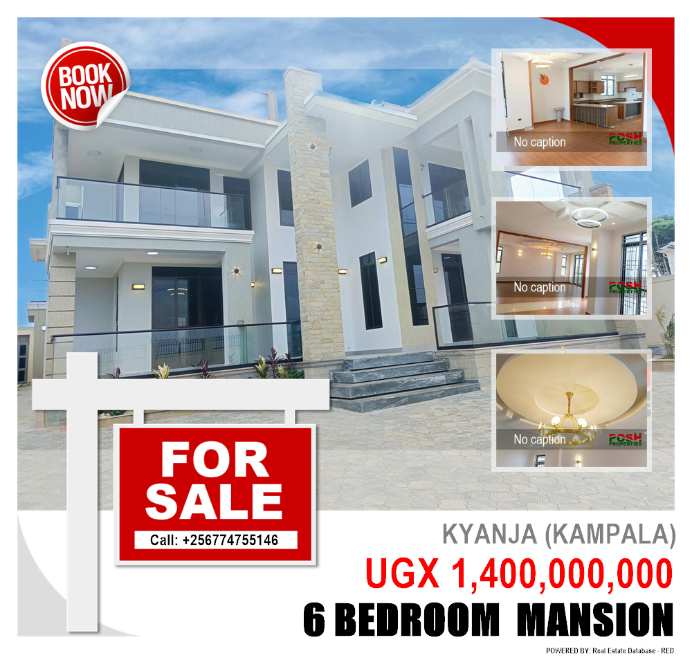 6 bedroom Mansion  for sale in Kyanja Kampala Uganda, code: 203864