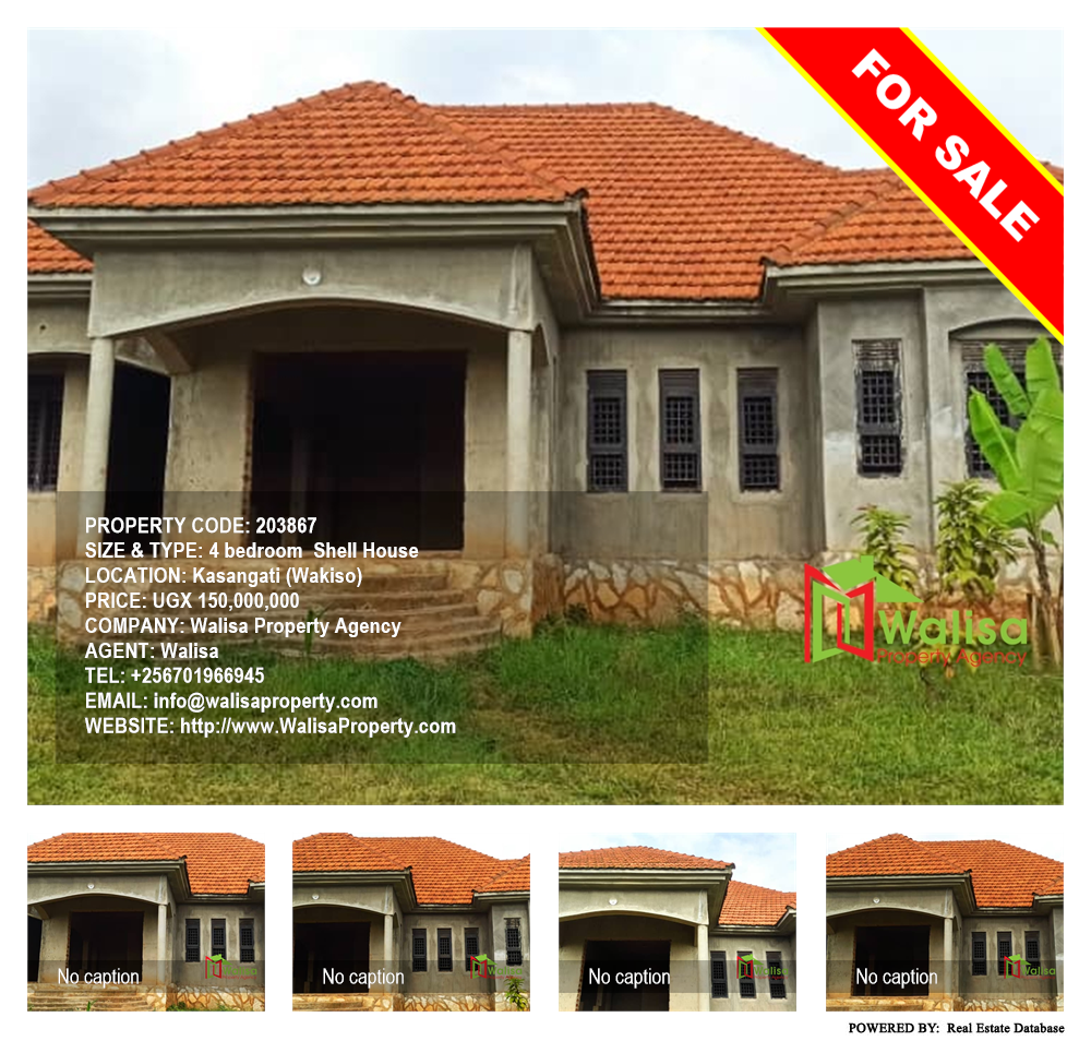 4 bedroom Shell House  for sale in Kasangati Wakiso Uganda, code: 203867