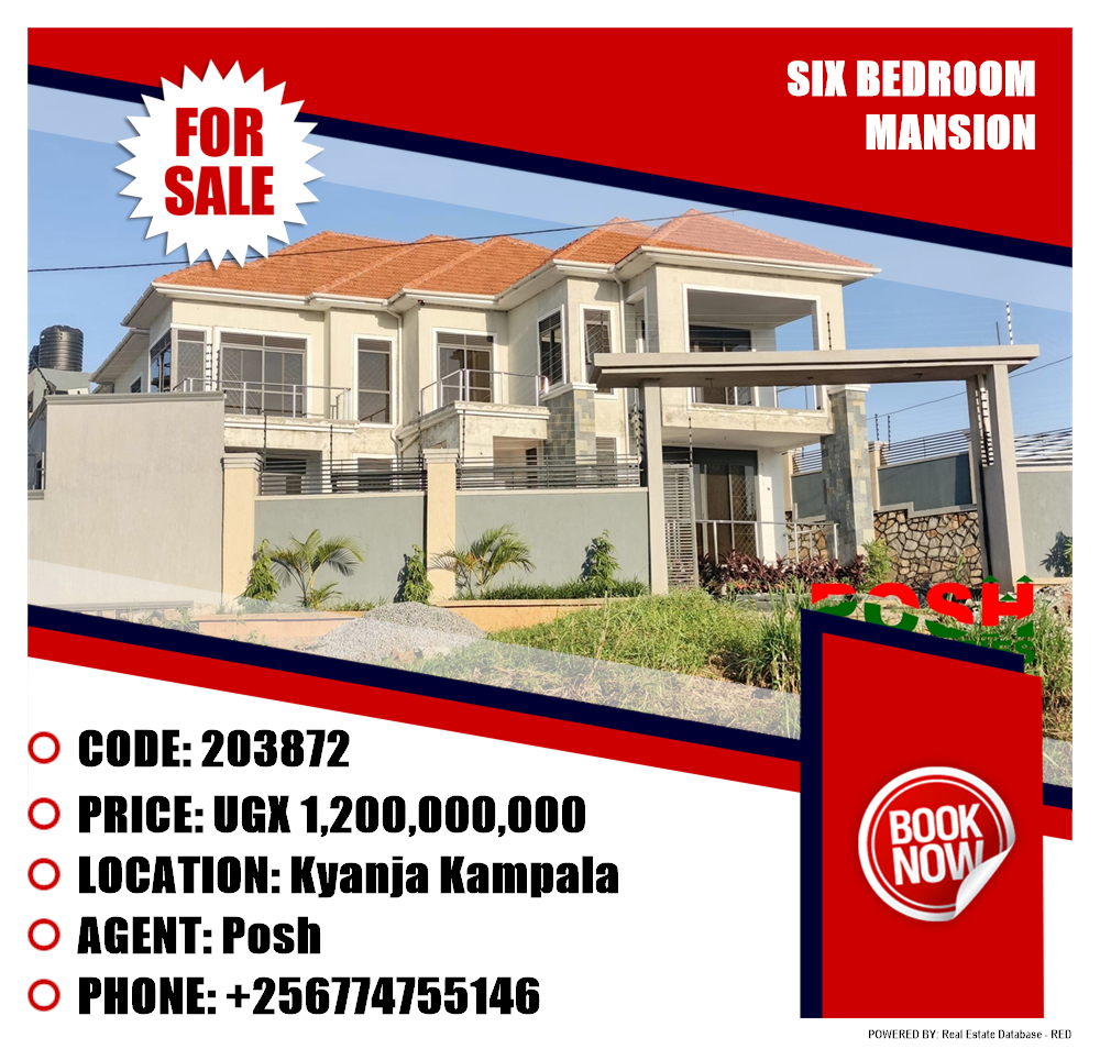 6 bedroom Mansion  for sale in Kyanja Kampala Uganda, code: 203872