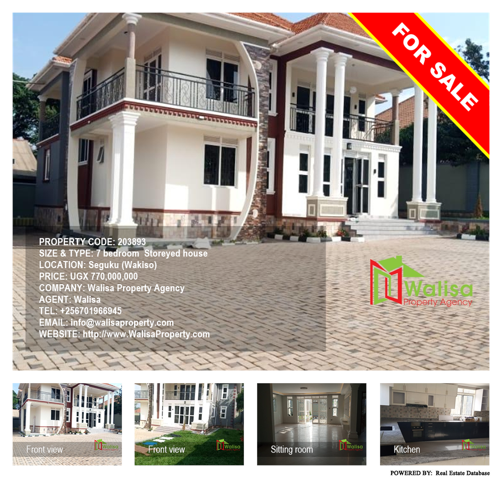 7 bedroom Storeyed house  for sale in Seguku Wakiso Uganda, code: 203893