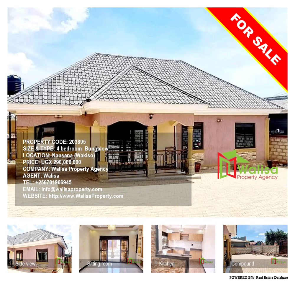 4 bedroom Bungalow  for sale in Nansana Wakiso Uganda, code: 203895