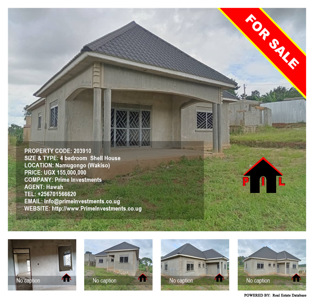 4 bedroom Shell House  for sale in Namugongo Wakiso Uganda, code: 203910